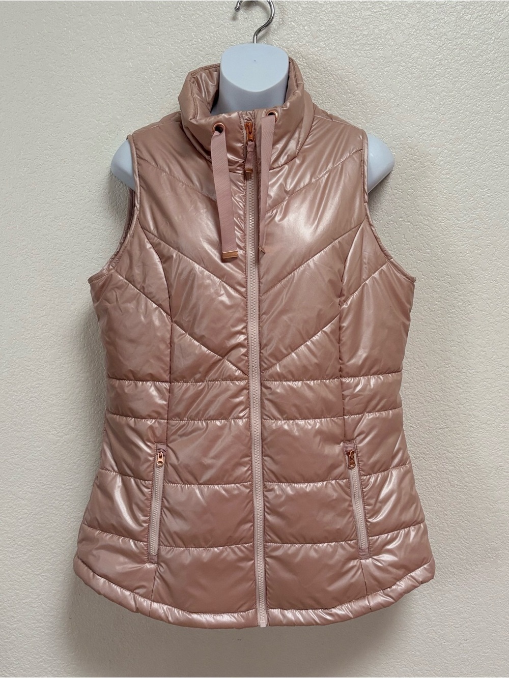 Maurices Quilted Puffer Vest in Rose Gold